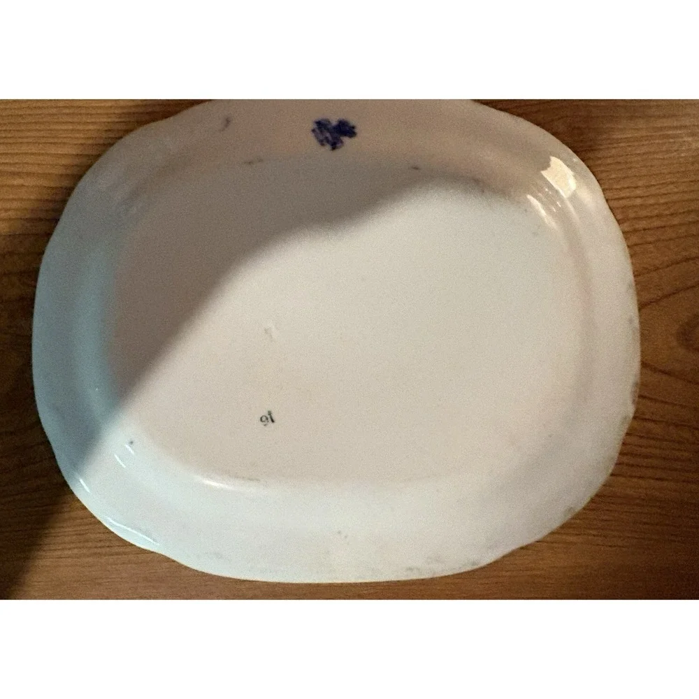 Antique Allerton's England Blue Willow Rectangle Plate Appetizer Platter 7